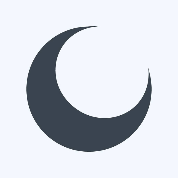 Icon New Moon - Glyph Style - Egyszerű illusztráció, Design ikon vektor, Jó nyomatok, plakátok, hirdetések, bejelentések, infó grafikák, stb. - Vektor, kép