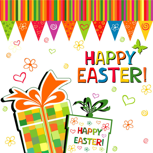 Colorful vector easter card. Vector Illustration - ベクター画像