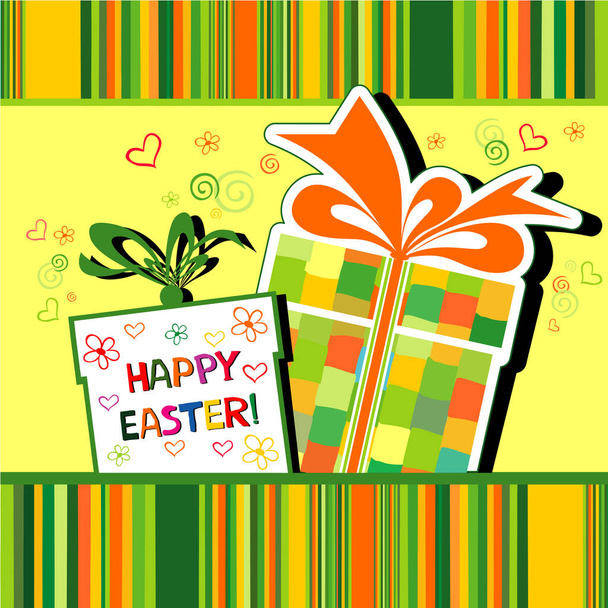 Colorful vector easter card - Vector, Image