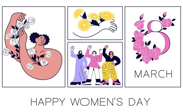 Happy Women s Day flyer, poster - Photo, Image