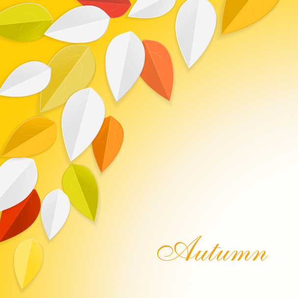 Autumn leaves abstract vector background - Vecteur, image