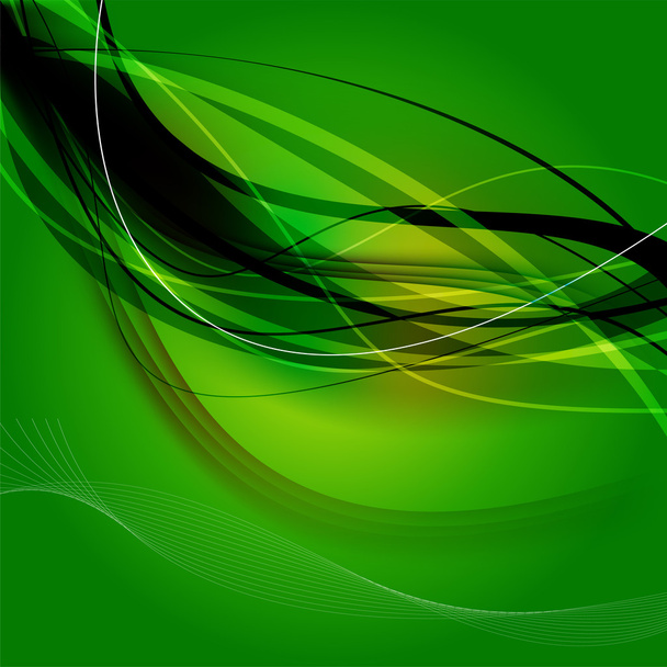 Yeşil dalga eğrisi plan vektör - Vektör, Görsel