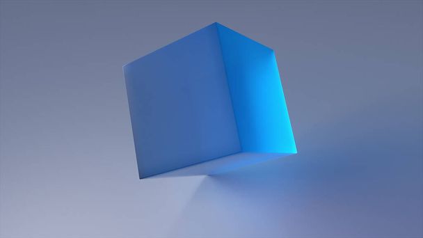 Elegant glass volumetric cube - Photo, Image