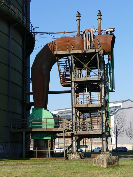 Ruiny przemysłowe zakładu Phoenix są częścią Szlaku Kultury Przemysłowej w Dortmundzie, Nadrenia Północna-Westfalia, Niemcy - Zdjęcie, obraz