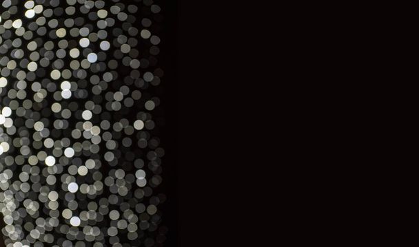 Abstract background with white lights on black  - Фото, изображение