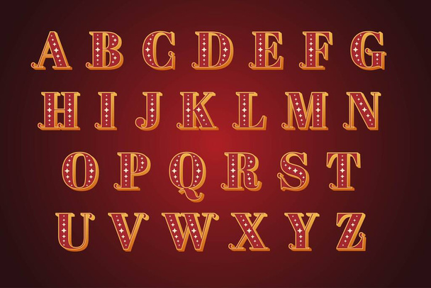 vintage noël alphabet vecteur conception illustration - Vecteur, image