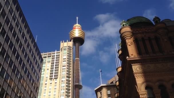 Sydney Tower w centrum Sydney, Australia - Materiał filmowy, wideo
