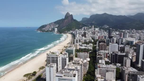 Vista aérea panorámica de Río de Janeiro Brasil. Monumento internacional de viajes. Destino de vacaciones - Imágenes, Vídeo