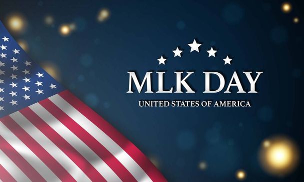 MLK Day背景デザイン。バナー、ポスター、グリーティングカード. - ベクター画像