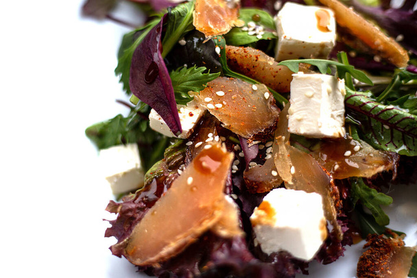 Fresh vegetable salad with jerky - Photo, Image