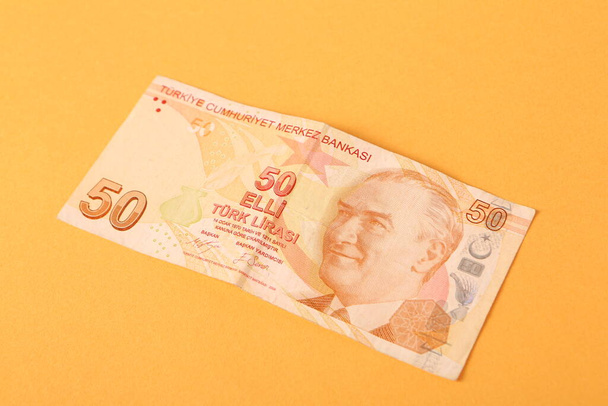 Moneda turca, billetes de lira turca - Foto, Imagen