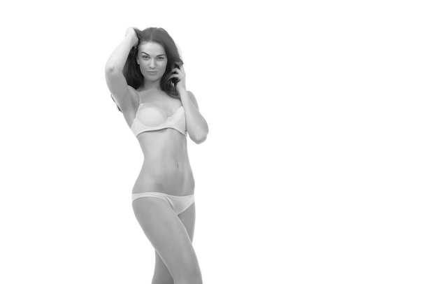 Woman with perfect athletic body . fitness bikini - Foto, Imagem