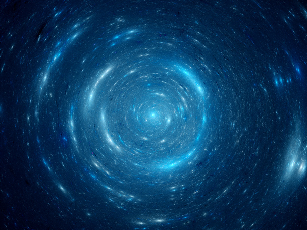 Center of blue spiral galaxy - Photo, Image