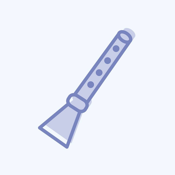 Icon Flauta - Estilo de dois tons - ilustração simples, bom para impressões, anúncios, etc - Vetor, Imagem