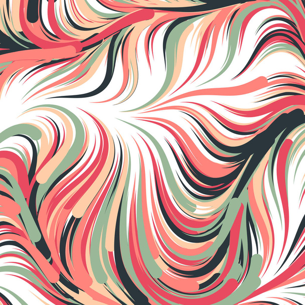 Líquido de efecto abstracto con mezcla de fondo de pintura, ilustración de arte computacional generativa - Vector, Imagen