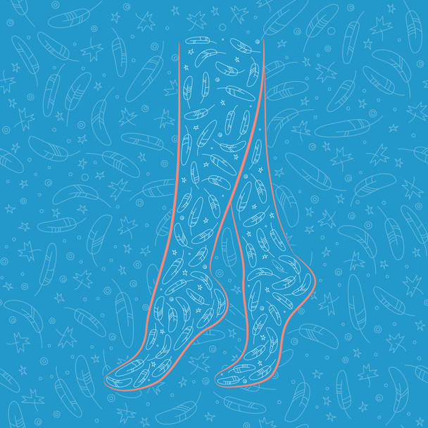 Silhouette vettoriale dei piedi delle donne
 - Vettoriali, immagini