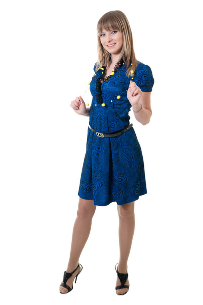 Girl in blue dress - Foto, Bild