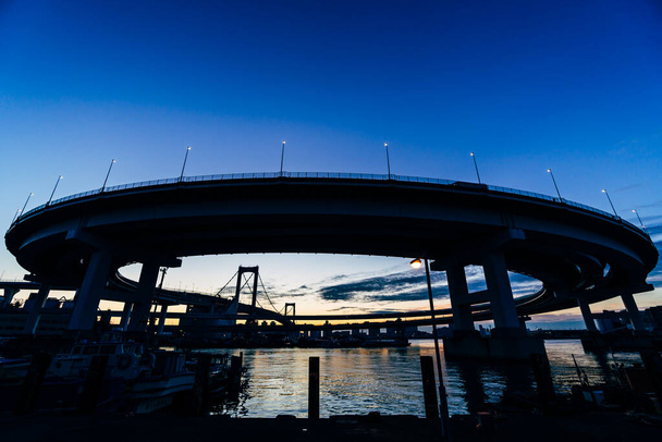 Τόκιο Rainbow γέφυρα τοπίο - Φωτογραφία, εικόνα