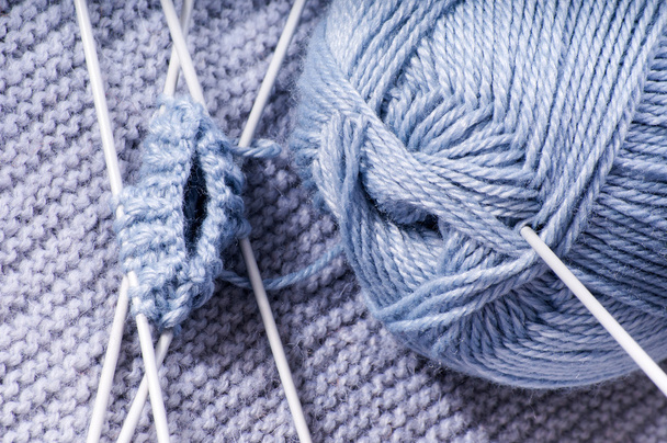 Como tricotar uma meia Parte 1
 - Foto, Imagem