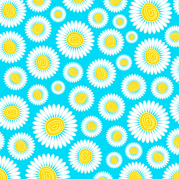 A simple pretty flat floral daisy background pattern for crafting and scrapbooking projects. - 写真・画像