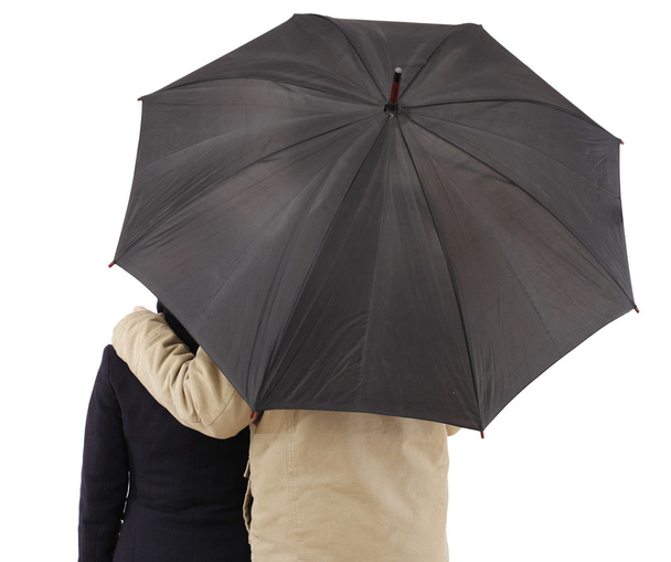 Couple with umbrella - Foto, afbeelding