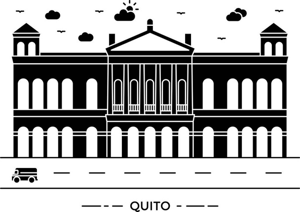 икона архитектурного строительства столицы в солидном стиле - Вектор,изображение