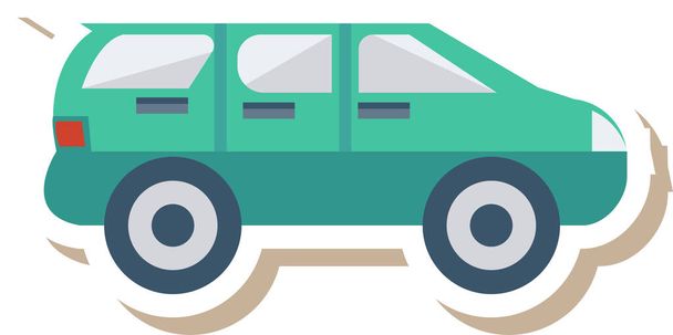auto pajero prado icono en estilo plano - Vector, Imagen
