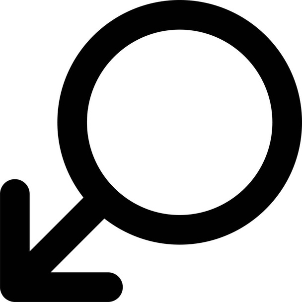 gender male man icon in solid style - Vector, Image
