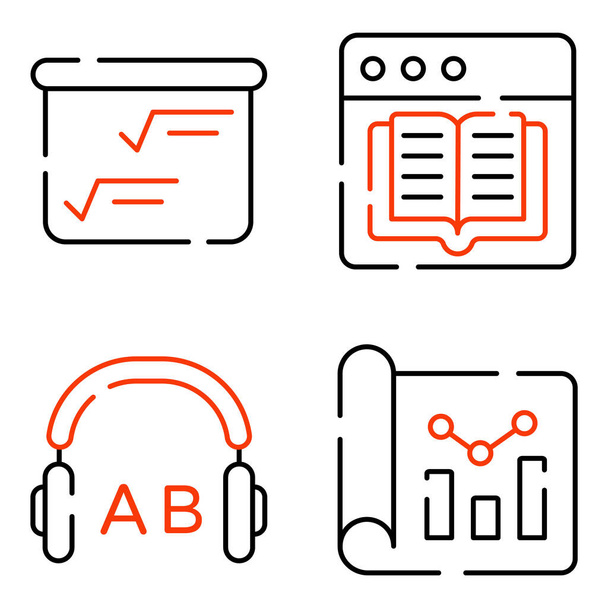 Take a moment to look at these educational solid icons. Go with these vectors and put worth to your design project. Perfect for business, science and educational projects. - Vector, Image