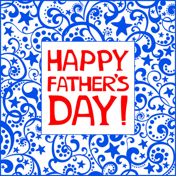 Happy Father's Day card, vector illustration  - Vektör, Görsel