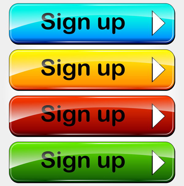 Vector sign up buttons - Vector, Image
