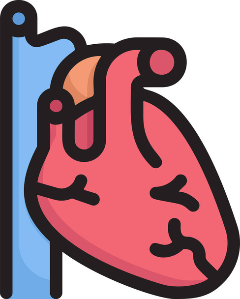 clinic health heart icon in hospitals-healthcare category - Vector, Imagen