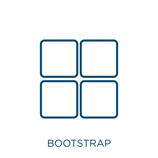 bootstrap icon. Thin linear bootstrap outline icon isolated on white background. Line vector bootstrap sign, symbol for web and mobile - Vecteur, image
