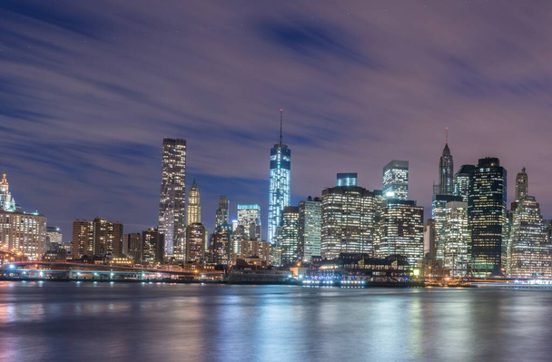 Blick von Brooklyn auf Lower Manhattan - Foto, Bild
