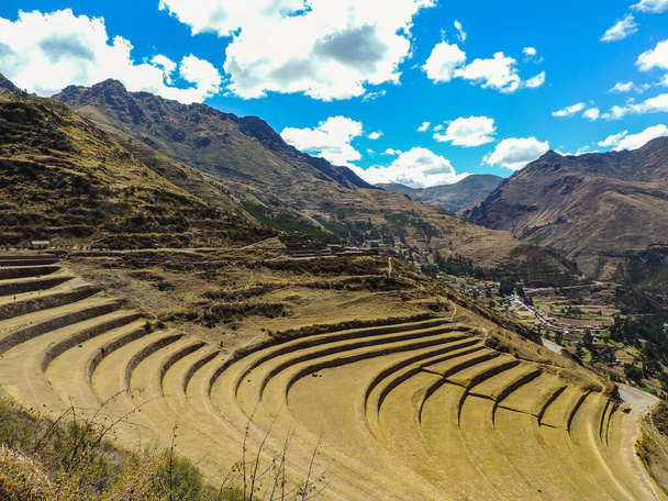 View of Pisac incan site - Pisac, Peru - Valokuva, kuva