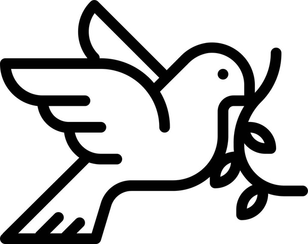 madár galamb szerelem ikon vázlatos stílusban - Vektor, kép