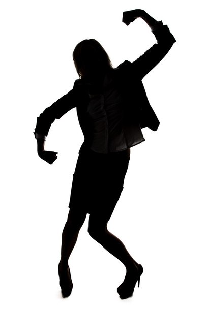 Athlete pose - silhouette of woman - Fotó, kép