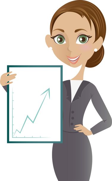 Successful business woman - Vector, Image