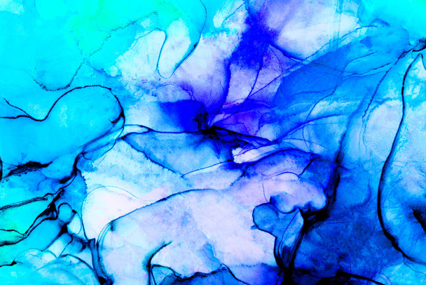 Alcohol ink creates abstract fluid art and pop art patterns for modern designers - Photo, Image
