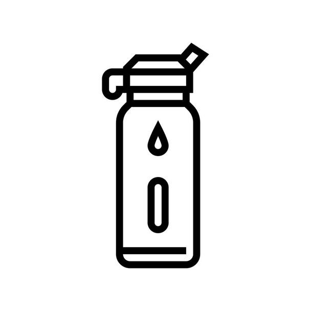 linha de garrafa de água ícone vetor ilustração
 - Vetor, Imagem