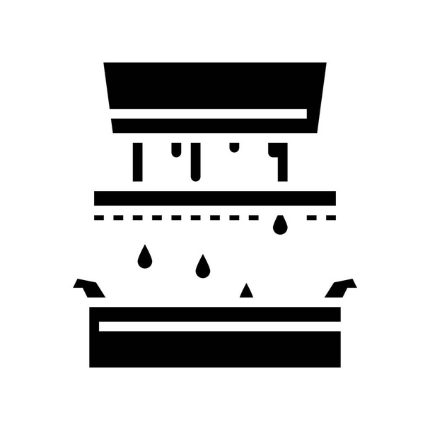 illustration vectorielle d'icône de glyphe de sirop d'érable de filtration - Vecteur, image