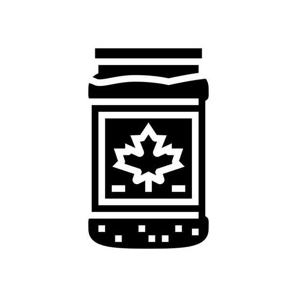 maple sugar bottle glyph icon vector illustration - Vector, Image
