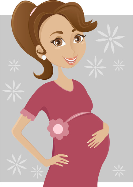 Беременная женщина - Вектор,изображение
