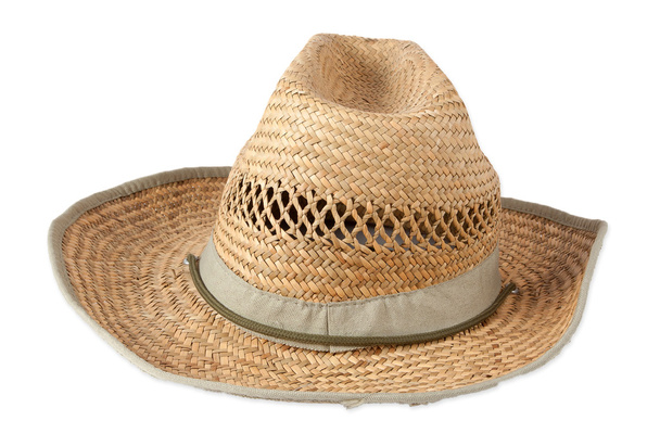 cappello di paglia isolato su bianco - Foto, immagini