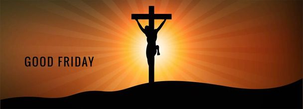 	Greeting card for good Friday banner background - Vector, Image