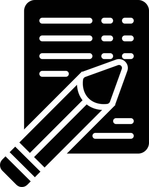 Stift-Icon in solidem Stil bearbeiten - Vektor, Bild