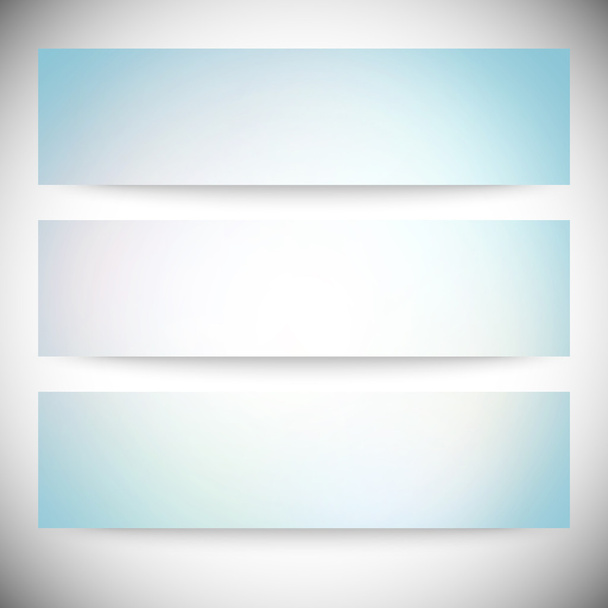 Set of horizontal banners. Abstract multicolored defocused lights background vector illustration - Vector, afbeelding