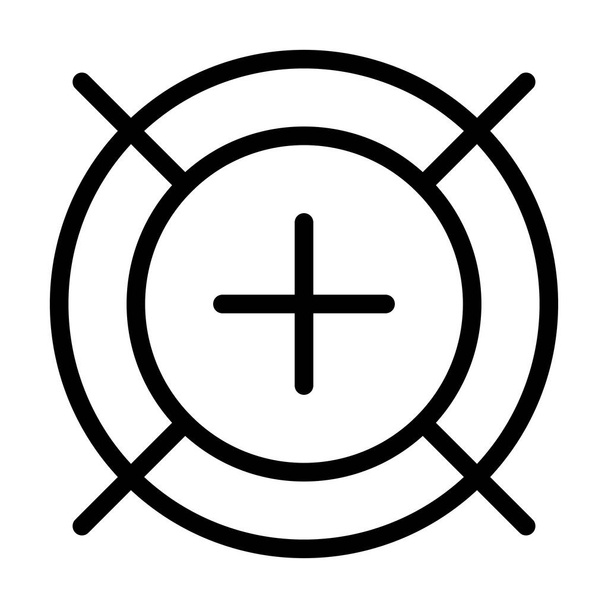 Icono de calibración círculo anillo con cruces para la alineación ajuste fino calibración stock ilustración - Vector, imagen