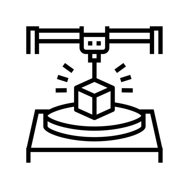 3d printing line icon vector illustration - Vector, Image