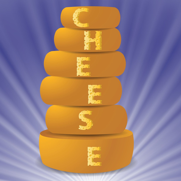 set of cheeses - Vector, Image